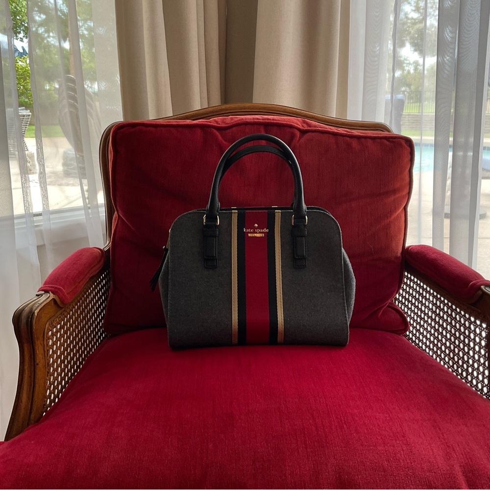Kate Spade Gray and Red Handbag